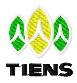 Tiens logo embroidery design