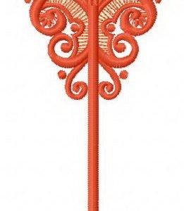 Tiffany key embroidery design