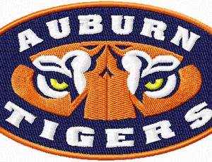 Tiger Auburn Alabama logo embroidery design