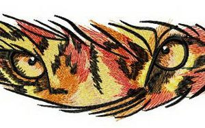 Tiger feather embroidery design