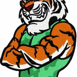 Tiger mascot 7 embroidery design