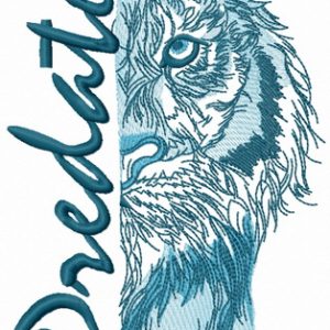 Tiger predator embroidery design