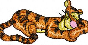 Tigger Sleep embroidery design