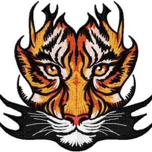 Majestic Tribal tiger embroidery design