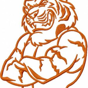 Tiger mascot 8 embroidery design