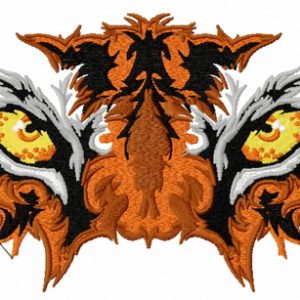 Tiger's eyes embroidery design