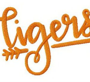 Tigers fan logo embroidery design