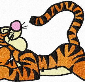 Tigger Resting embroidery design