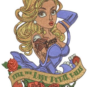 Till the last petal falls 2 embroidery design
