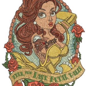 Till the last petal falls embroidery design