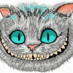 Cheshire Cat 3 -Tim Burton style embroidery design