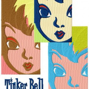 Tinker Bell collage embroidery design