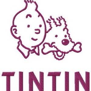 Tintin embroidery design