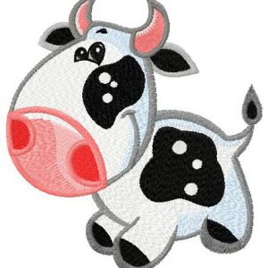 Tine cow embroidery design