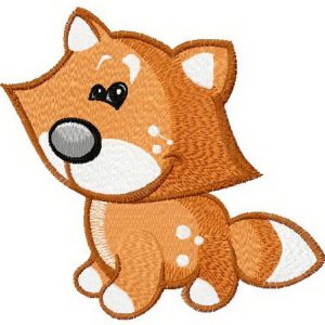 Tiny fox embroidery design