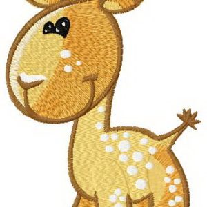 Tiny giraffe embroidery design