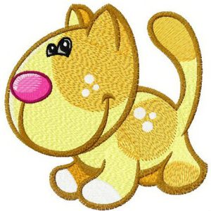 Tiny kitten embroidery design