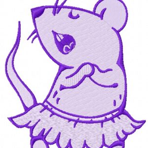 Tiny mouse singing 2 embroidery design