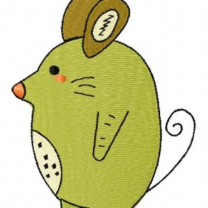 Tiny mouse walking embroidery design