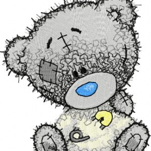 Teddy bear I dressed myself embroidery design