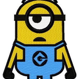 Tired Minion embroidery design