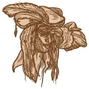 Tired pirate embroidery design