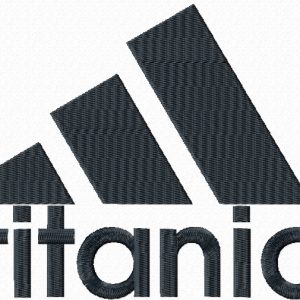 Titanic Adidas logo embroidery design