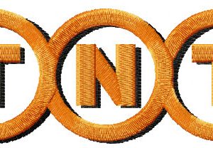 TNT logo embroidery design