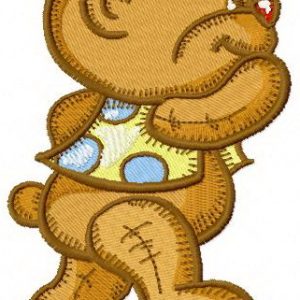Toddler teddy bear embroidery design