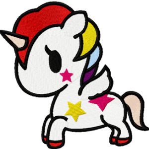 Tokidoki Unicorno embroidery design