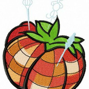 Tomato needle bed embroidery design