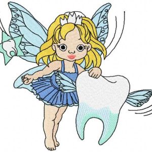 Tooth fairy 3 embroidery design