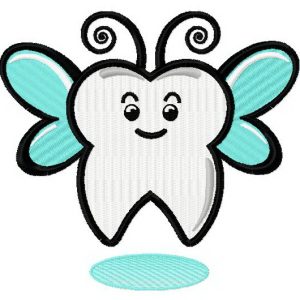 Tooth fairy embroidery design
