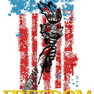 Torch of liberty 2 embroidery design