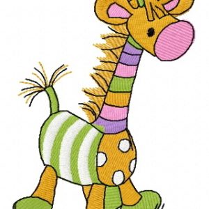 Toy giraffe embroidery design