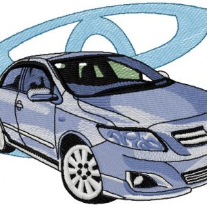Toyota car embroidery design