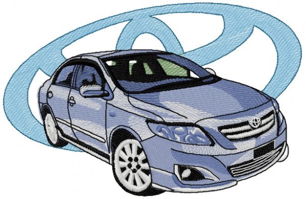 Toyota car embroidery design