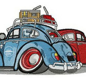 Travelling with friends embroidery design