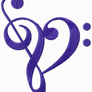 Tribal clef embroidery design
