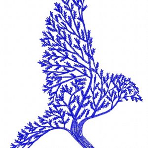 Tree bird embroidery design