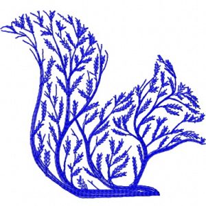 Tree squirrel embroidery design