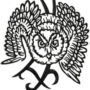 Tribal Owl embroidery design