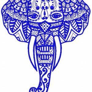 Tribal elephant 2 embroidery design
