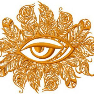 Tribal eye 2 embroidery design
