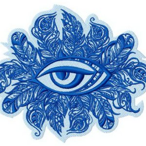 Tribal eye embroidery design