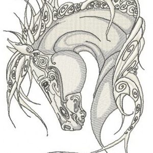 Tribal horse 2 embroidery design