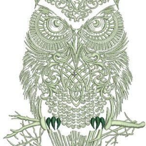 Tribal owl 2 embroidery design