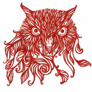 Tribal owl 4 embroidery design
