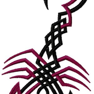 Tribal scorpion 1 embroidery design