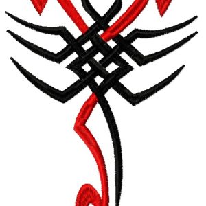 Tribal scorpion 2 embroidery design